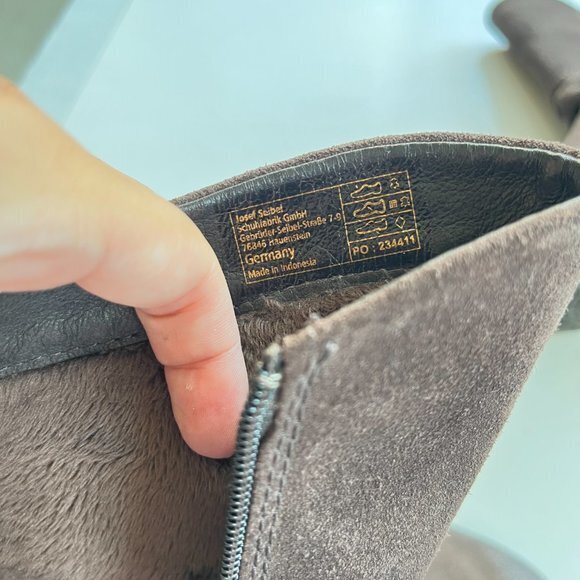 Josef Seibel Brown‎ Suede Side Zipped Riding Boots Womens Size 36 US Sz 6 Heeled - Picture 5 of 8